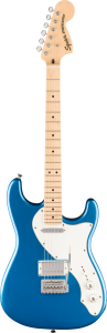 Squier Paranormal Stratocaster® Deluxe, Maple Fingerboard, Parchment Pickguard, Lake Placid Blue