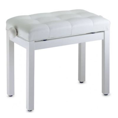 Stagg PB36 WHM SWH wit mat, vinylen witte zitting