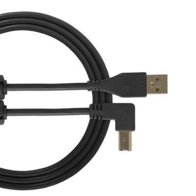 UDG Ultimate Audio Cable USB 2.0 A-B black Angled 1m