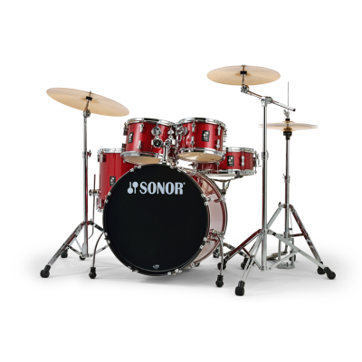 Sonor AQX Stage Set WM  Red Moon Sparkle met hardware en cymbalen
