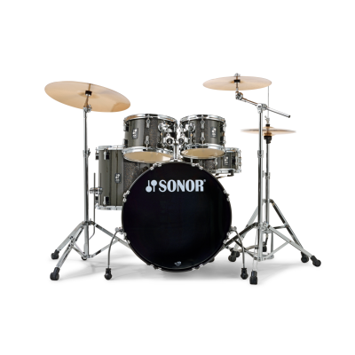 Sonor AQX Stage Set WM  Black Midnight Sparkle met hardware en cymbalen