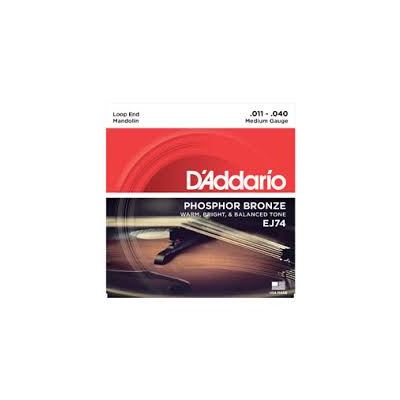 D'Addario EJ74 Mandolin Strings, Phosphor Bronze, Medium, 11-40