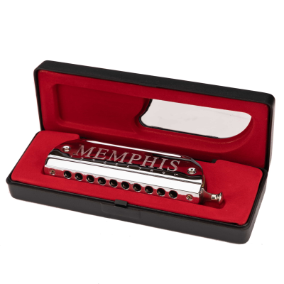Memphis MH-007A Harmonica chromatique, 10 trous 40 notes. humeur : C