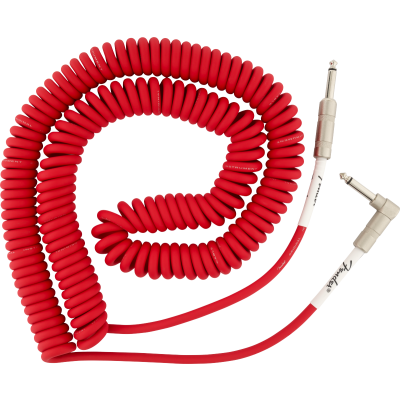 Fender Original Series Coil Cable, Straight-Angle, 30', Fiesta Red