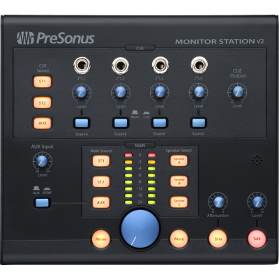 PreSonus Monitor Station V2 Monitoring Controller, Black, 220-240V UK