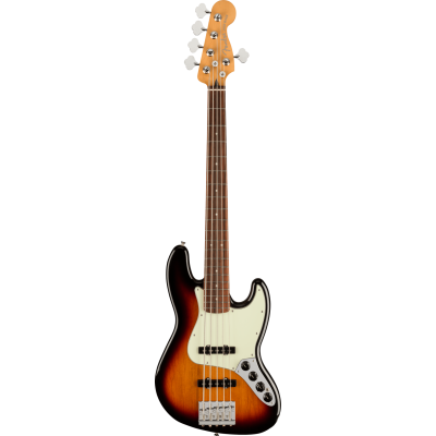 Fender Player Plus Active Jazz Bass® V, Pau Ferro Fingerboard, 3-Tone Sunburst