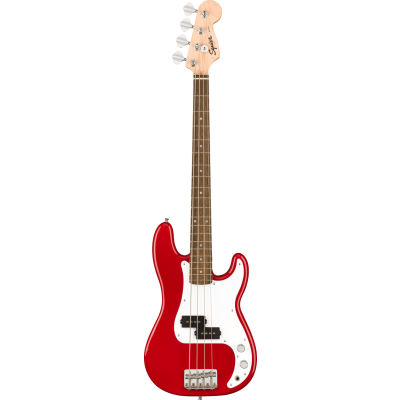 Squier Mini Precision Bass®, Laurel Fingerboard, White Pickguard, Dakota Red