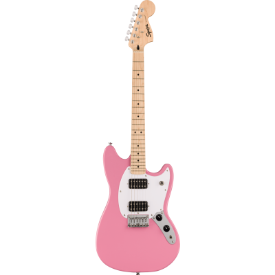 Squier Squier Sonic® Mustang® HH, Maple Fingerboard, White Pickguard, Flash Pink