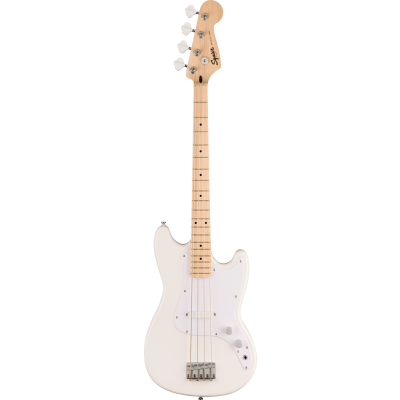 Squier Squier Sonic® Bronco™ Bass, Maple Fingerboard, White Pickguard, Arctic White
