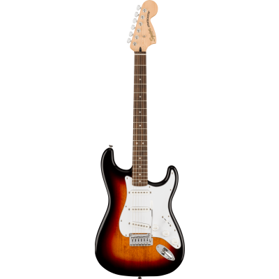 Squier Affinity Series™ Stratocaster®, Laurel Fingerboard, White Pickguard, 3-Color Sunburst