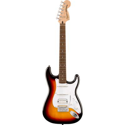 Squier Affinity Series™ Stratocaster® Junior HSS, Laurel Fingerboard, White Pickguard, 3-Color Sunburst