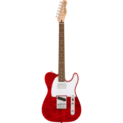 Squier Affinity Series™ Telecaster® FMT SH, Laurel Fingerboard, White Pickguard, Crimson Red Transparent