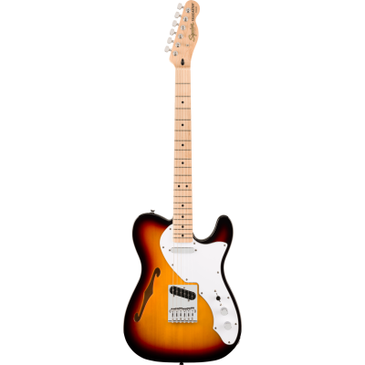 Squier Affinity Series™ Telecaster® Thinline, Maple Fingerboard, White Pickguard, 3-Color Sunburst