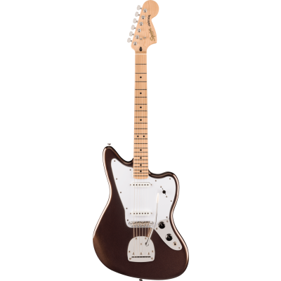Squier Affinity Series™ Jaguar®, Maple Fingerboard, White Pickguard, Mystic Metallic Brown