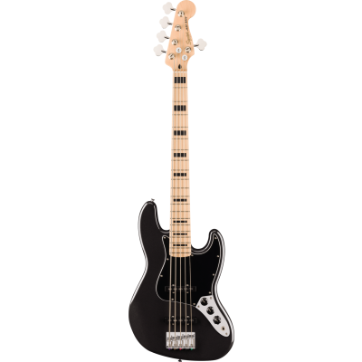 Squier Affinity Series™ Active Jazz Bass® V, Maple Fingerboard, Black Pickguard, Black Metallic