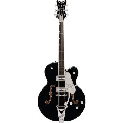 Gretsch Falcon™ Hollow Body with String-Thru Bigsby® and Chrome Hardware, Ebony Fingerboard, Black