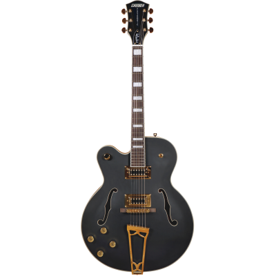 Gretsch G5191BK Tim Armstrong Signature Electromatic® Hollow Body, Left-Handed, Gold Hardware, Flat Black