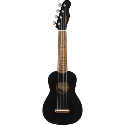 Fender Venice Soprano Uke, Walnut Fingerboard, Black