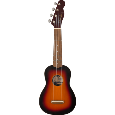 Fender Venice Soprano Uke, Walnut Fingerboard, 2-Color Sunburst