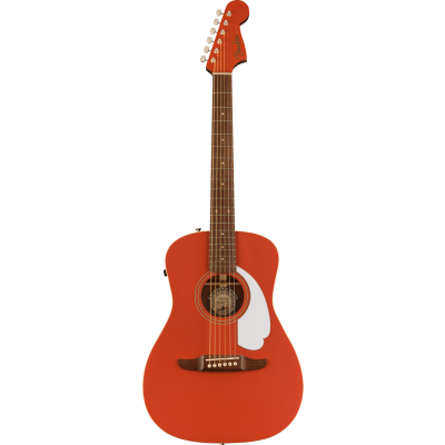 Fender Malibu Player, Walnut Fingerboard, White Pickguard, Fiesta Red