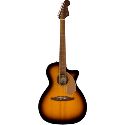 Fender Newporter Player, Walnut Fingerboard, Gold Pickguard, Sunburst