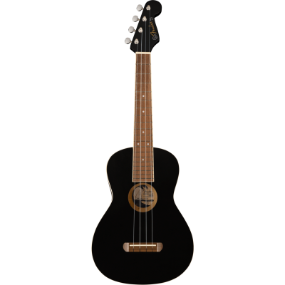 Fender Avalon Tenor Ukulele, Walnut Fingerboard, Black