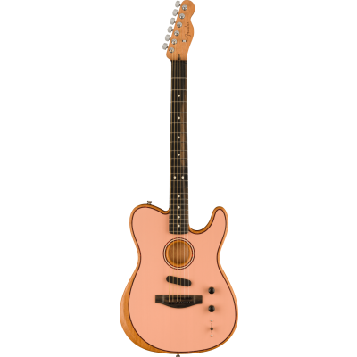 Fender FSR American Acoustasonic® Telecaster®, Ebony Fingerboard, Shell Pink