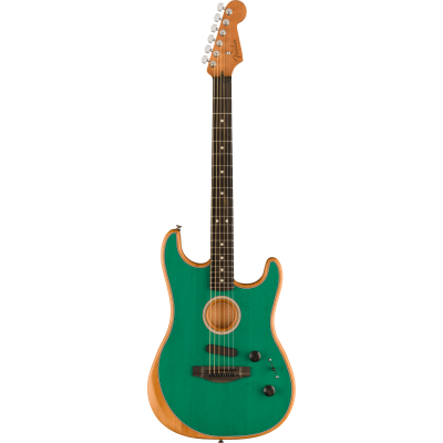 Fender Limited Edition American Acoustasonic® Stratocaster®, Ebony Fingerboard, Aqua Teal