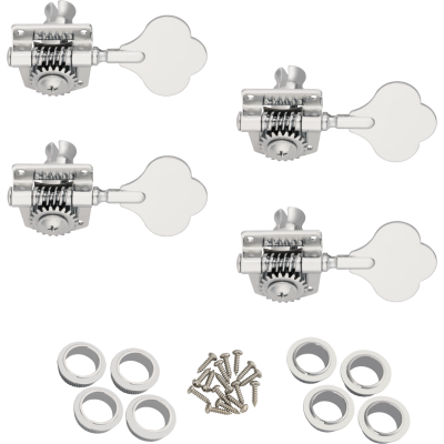 Fender Player Series Bass Tuning Machines, Chrome, (4)