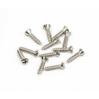 Fender Pickguard/Vintage Bridge Cover Screws, Sheet Metal, 4 X 1/2", Oval Head (12)