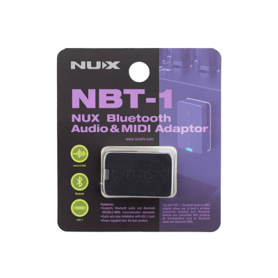 NUX NBT-1 Bluetooth audio- en MIDI-dongle, USB-C, (Mighty amps, NEK-100, DP-2000)