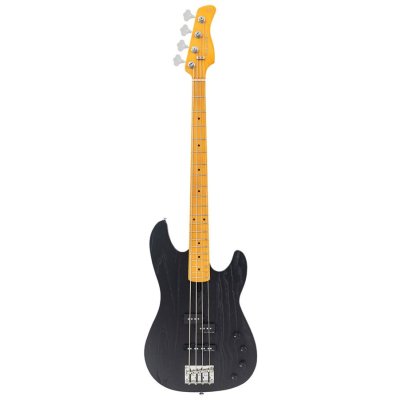 Sire Basses P6 4/BK mahonie + essen bovenblad 4-snarige actieve basgitaar zwart