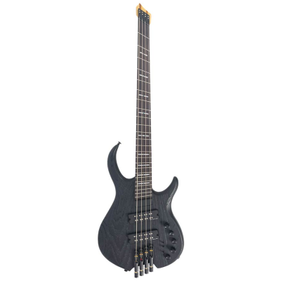 Sire Basses M6H 4/BKS moeras essen 4-snarige Actieve basgitaar, gezandstraald zwart, met hoes