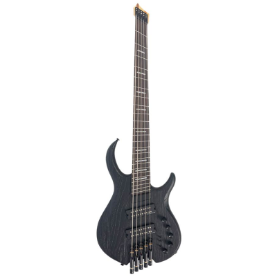 Sire Basses M6H 5/BKS swamp ash 5-snarige actieve basgitaar, gezandstraald zwart, met hoes