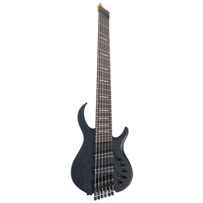 Sire Basses M6H 6/BKS swamp ash 6-snarige actieve basgitaar, gezandstraald zwart, met hoes