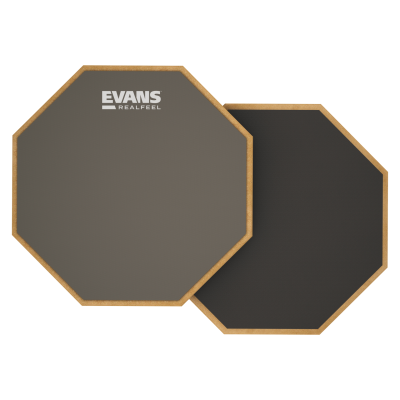 Evans RF6D RealFeel™ by 2-Sided Drum Practice Pad, 6 Inch