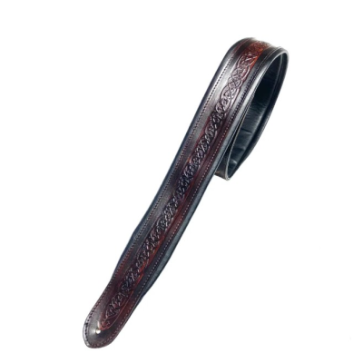 LG Gitaarriem Padded Embossed Brown