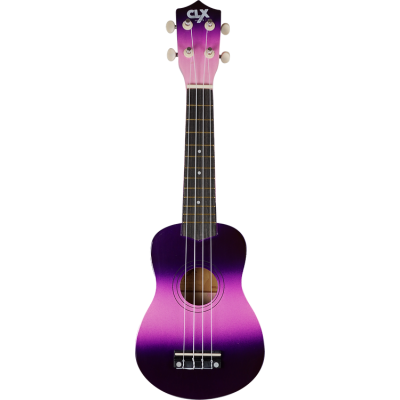 CLX Calista 21 DC-2 Ukelele roze + paars tweekleurig (sopraan)
