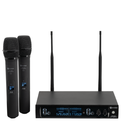 Prodipe M850 UHF DUO F5 UHF draadloos Duo Handheld-systeem met F5 cardiodmicrofoons