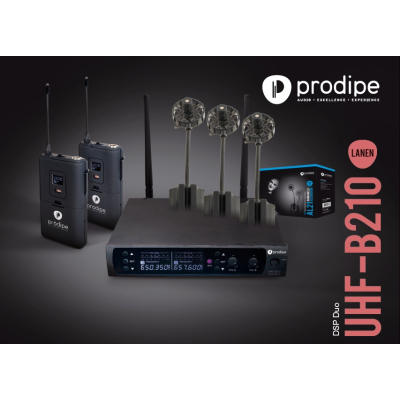 Prodipe B210 UHF Duo AL21 pack UHF Draadloos 3-microfoon systeem voor Accordeon met AL21 microfoons