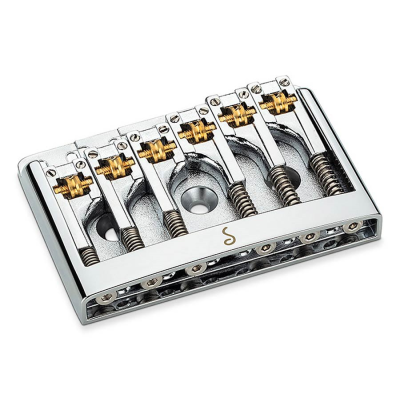 Schaller 12120200 3D-6 gepatenteerde flatmount brug voor gitaar, chroom