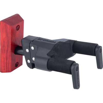 Hercules HCGSP-38WBR+ Support pour guitare, AGS, pour montage mural, base en bois, bordeaux