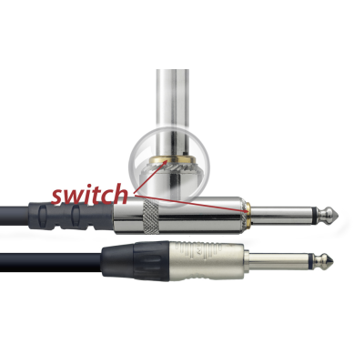 Stagg NGC10SWR Instrumentkabel, jack/jack (m/m), 10 m, met muteschakelaar