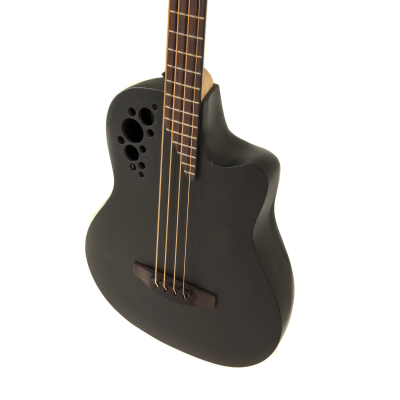 Ovation B778TX-5-G Electro-Akoestische bas Elite TX Mid Cutaway Black Textured