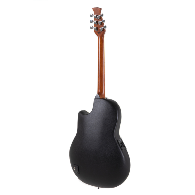 Applause AB28-5S Elektro-akoestische gitaar Super Shallow Bowl Cutaway Black Satin