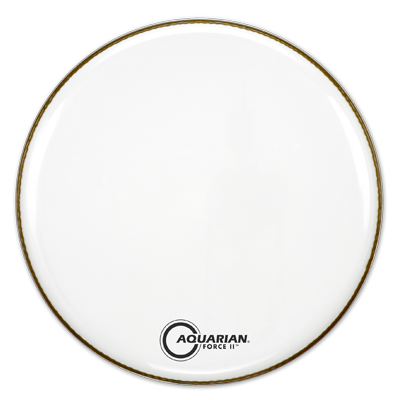 Aquarian Bass Drum Front Head, Full Force II, white, 26"