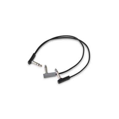 Rockboard Flat patch Y-splitter kabel - 30 cm / 11 13/16 zwart
