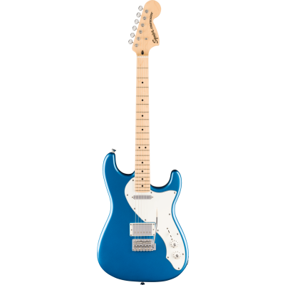 Squier Paranormal Stratocaster® Deluxe, Maple Fingerboard, Parchment Pickguard, Lake Placid Blue