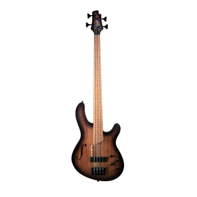 Cort B4FL Fretless Transparant Black Basgitaar
