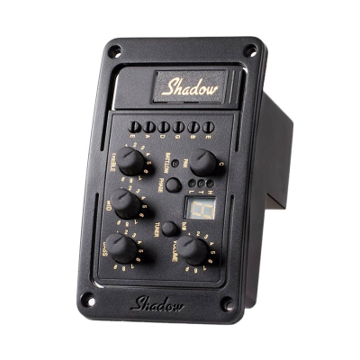 Shadow SH-4020-C ingebouwde voorversterker/tuner met NFX 6 pickup, elk snaarvolume en pan, voor klassieke gitaar
